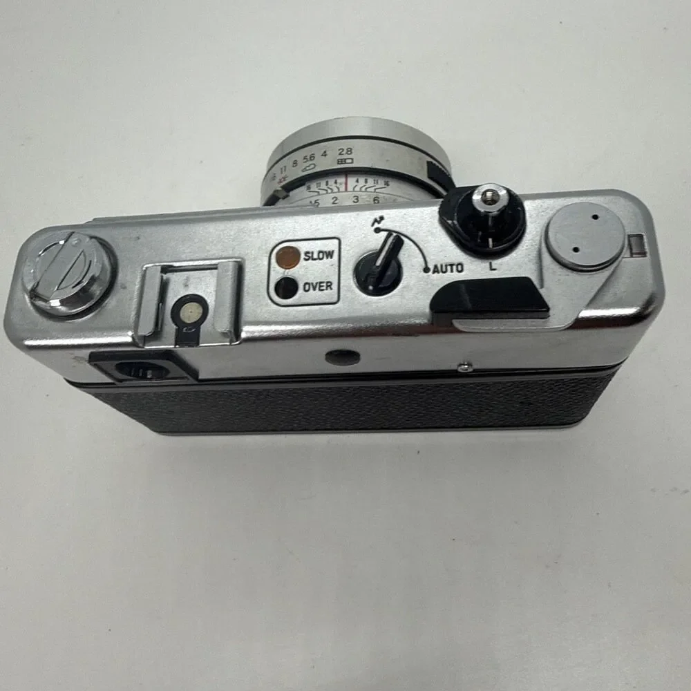 Yashica MG-1 35mm Rangefinder Camera w/ Yashinon 45mm f/2.8 Lens + Case Tested